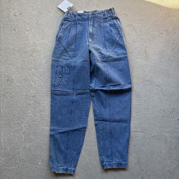 Dockers Other - Deadstock 90s Dockers Jeans Mens 29x32 Pleated Denim Levis Cargo Tapered Vintage
